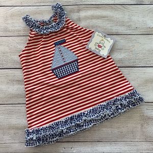 Three Sisters Nautical Sailboat Dress Size 18 mos